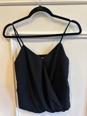 1. State Black Draped Spaghetti Strap Camisole